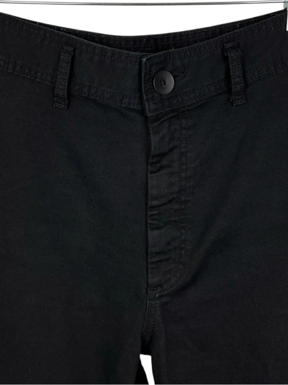 Zara Black Marine Straight Jeans 8 Raw Hem - Picture 4 of 7